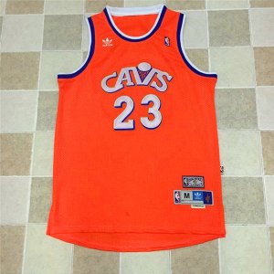 Maillot De Basket Cleveland Cavaliers LeBron James 23 Brode Edition CAVS Retro Orange